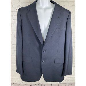 Woodmere Navy Blue Two Button Single Vent Sport Coat Jacket Blazer 43 GUC READ